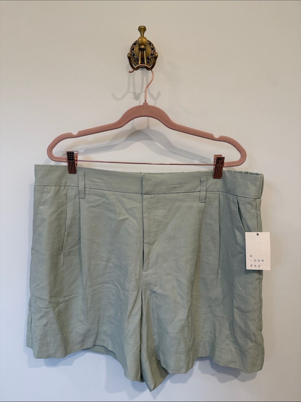 a new day Sage Green High-Rise Relaxed Shorts